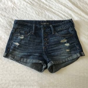 Distressed Denim Shorts